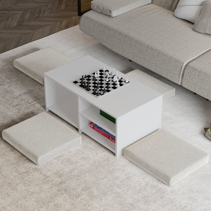 Hanah Home Gord - White Juego de mesas de café
